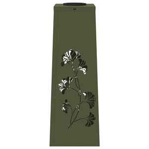 Faro LED solare per sentieri 2 pcs Verde oliva 879754