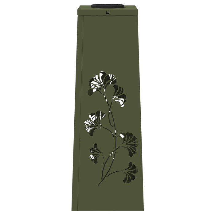 Faro LED solare per sentieri 2 pcs Verde oliva 879754