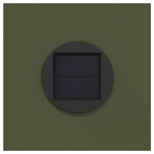 Faro LED solare per sentieri 2 pcs Verde oliva 879754