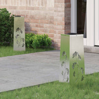 Faro LED solare per sentieri 2 pcs Acciaio inossidabile 879755