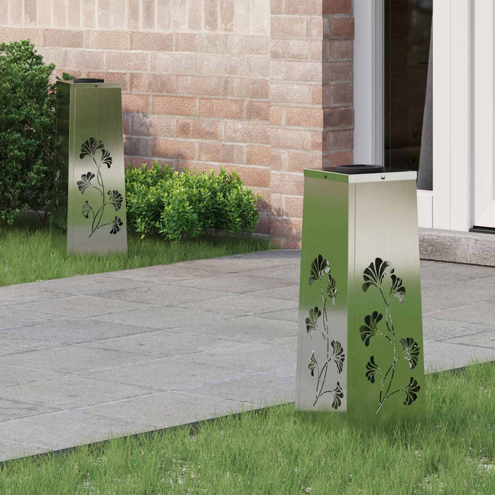 Faro LED solare per sentieri 2 pcs Zincato Zincato 879756