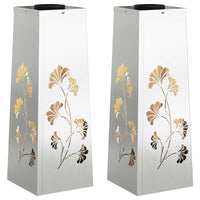 Faro LED solare per sentieri 2 pcs Zincato Zincato 879756