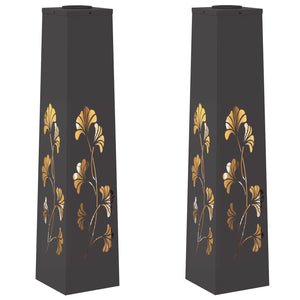 Faro LED solare per sentieri 2 pcs Nero 879758