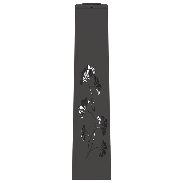 Faro LED solare per sentieri 2 pcs Nero 879758