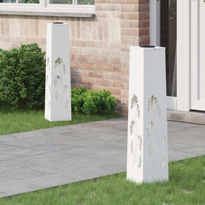 Faro LED solare per sentieri 2 pcs Bianco 879759