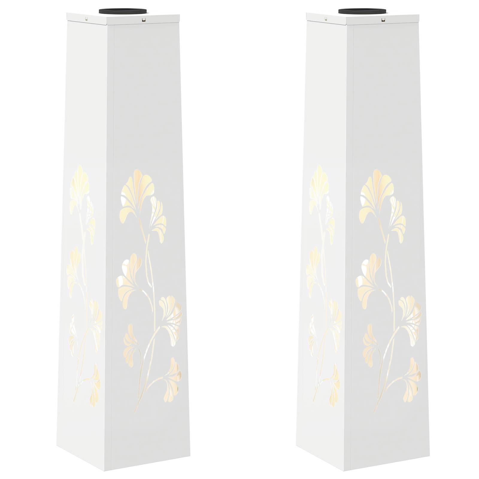 Faro LED solare per sentieri 2 pcs Bianco 879759