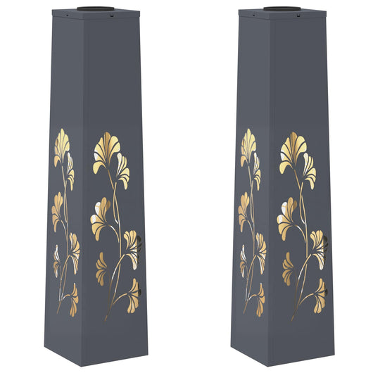 Faro LED solare per sentieri 2 pcs Antracite 879760