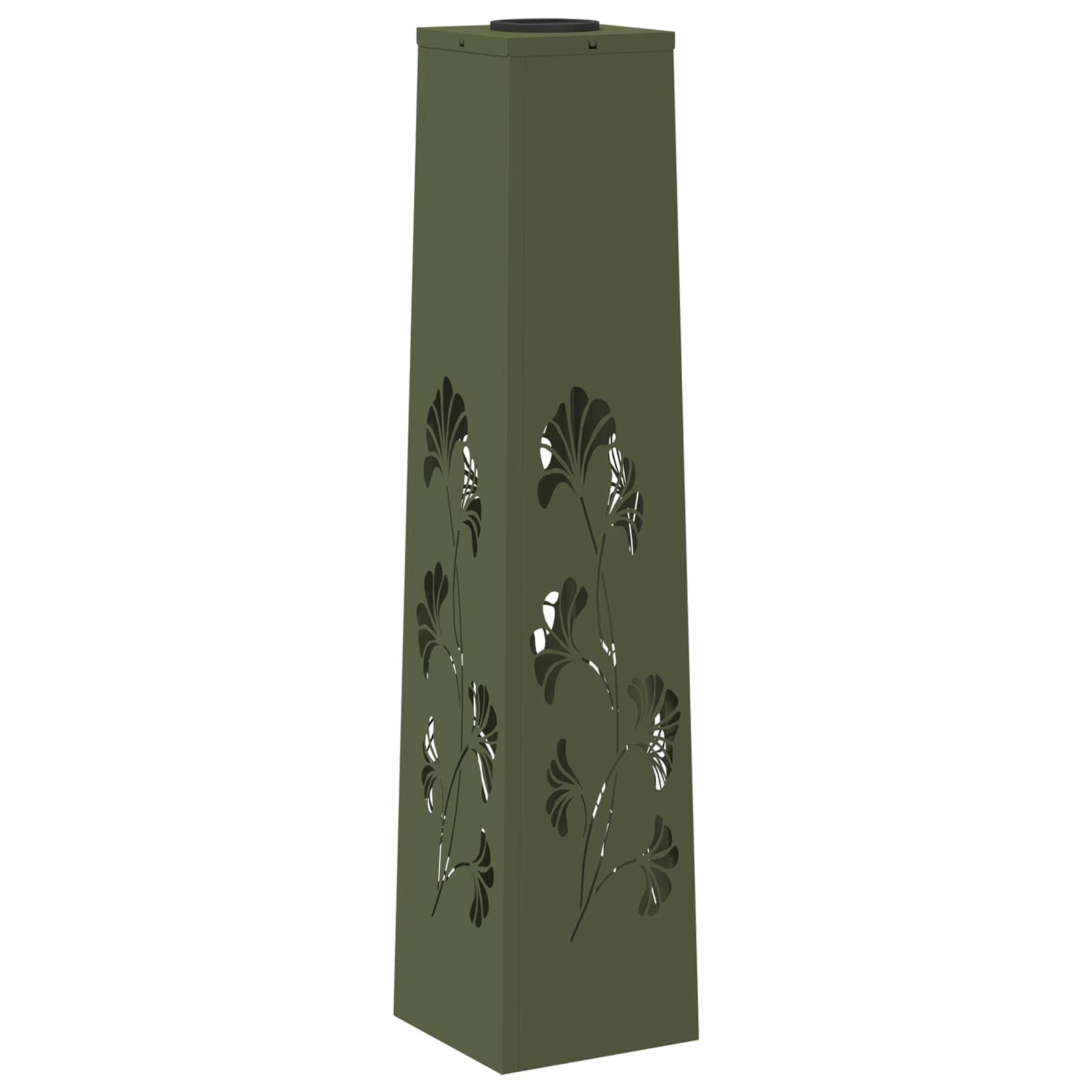 Faro LED solare per sentieri 2 pcs Verde oliva 879761