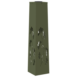 Faro LED solare per sentieri 2 pcs Verde oliva 879761