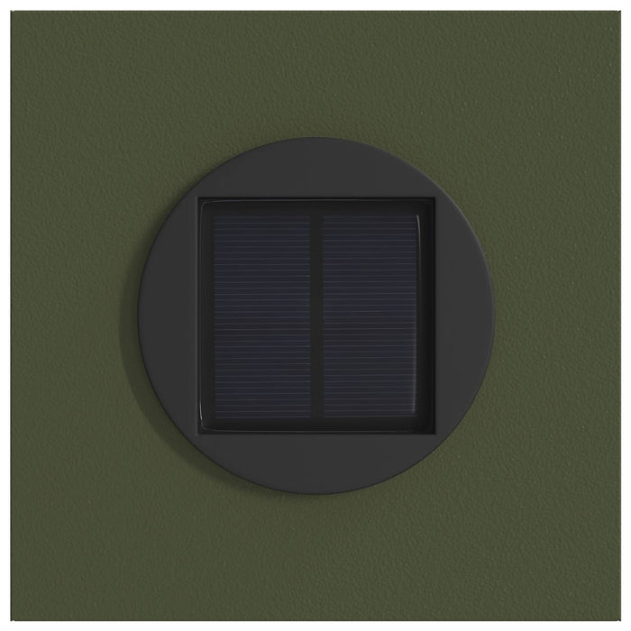 Faro LED solare per sentieri 2 pcs Verde oliva 879761