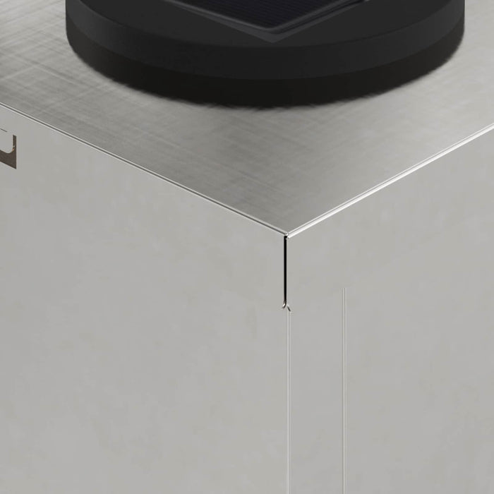 Faro LED solare per sentieri 2 pcs Acciaio inossidabile 879762