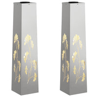 Faro LED solare per sentieri 2 pcs Acciaio inossidabile 879762