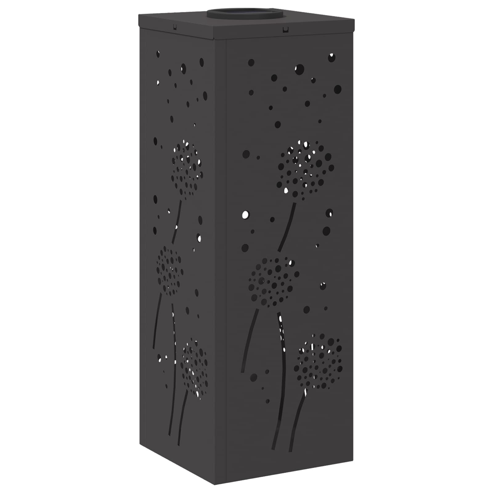 Faro LED solare per sentieri 2 pcs Nero 879765