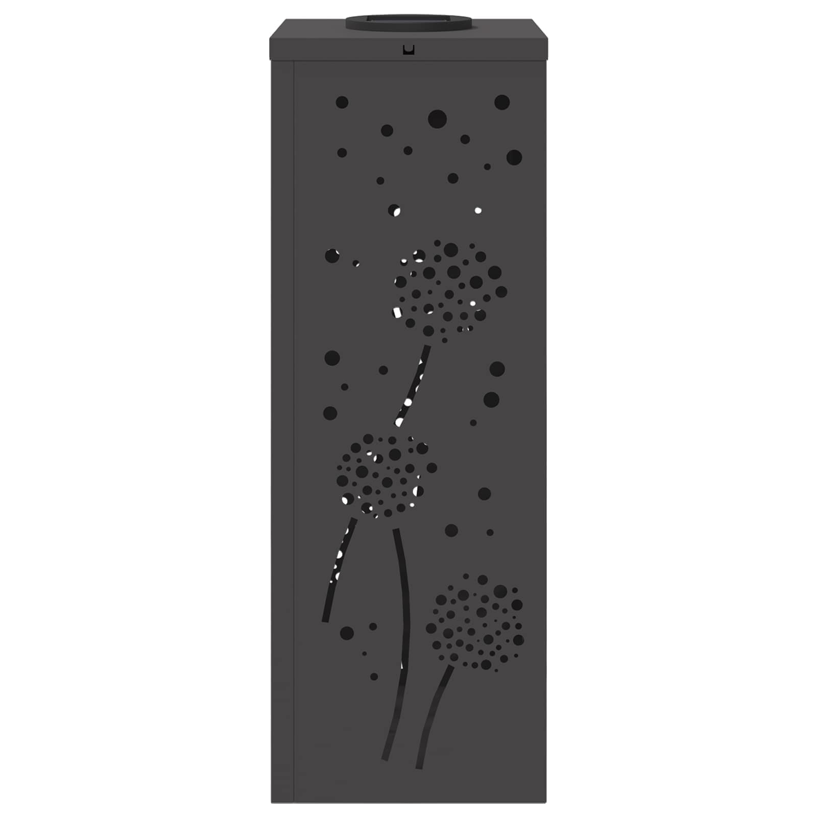 Faro LED solare per sentieri 2 pcs Nero 879765