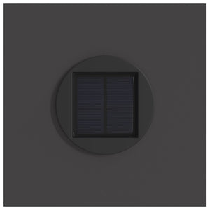 Faro LED solare per sentieri 2 pcs Nero 879765