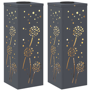 Faro LED solare per sentieri 2 pcs Antracite 879767