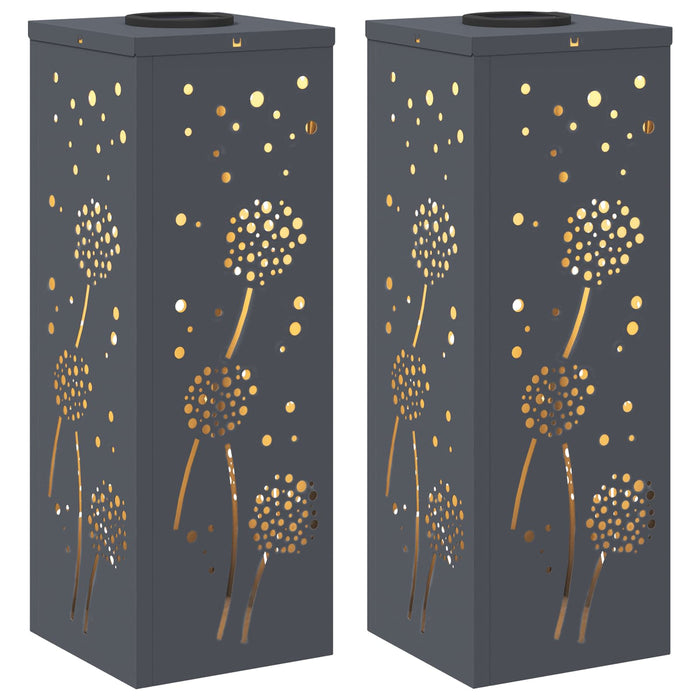 Faro LED solare per sentieri 2 pcs Antracite 879767