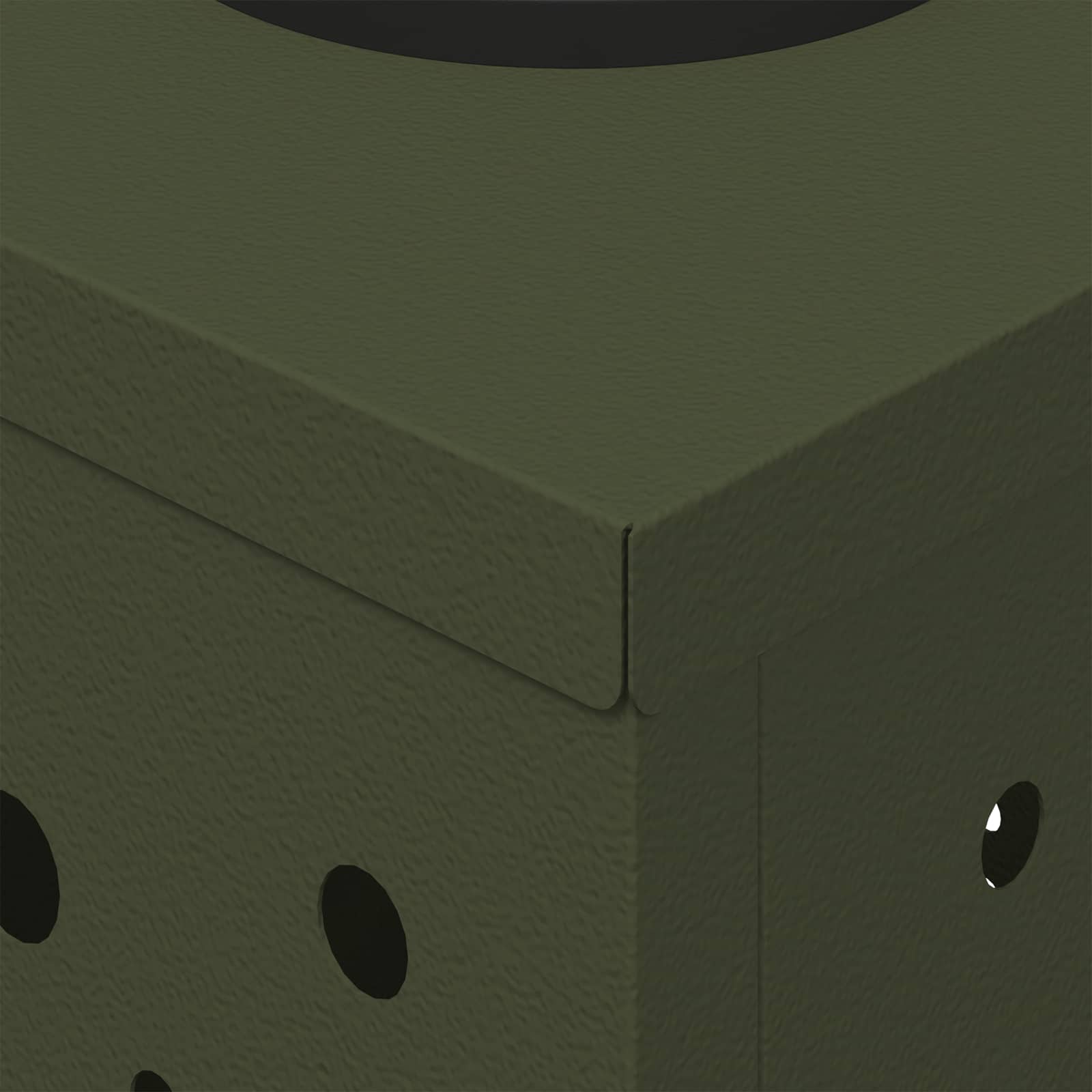 Faro LED solare per sentieri 2 pcs Verde oliva 879768