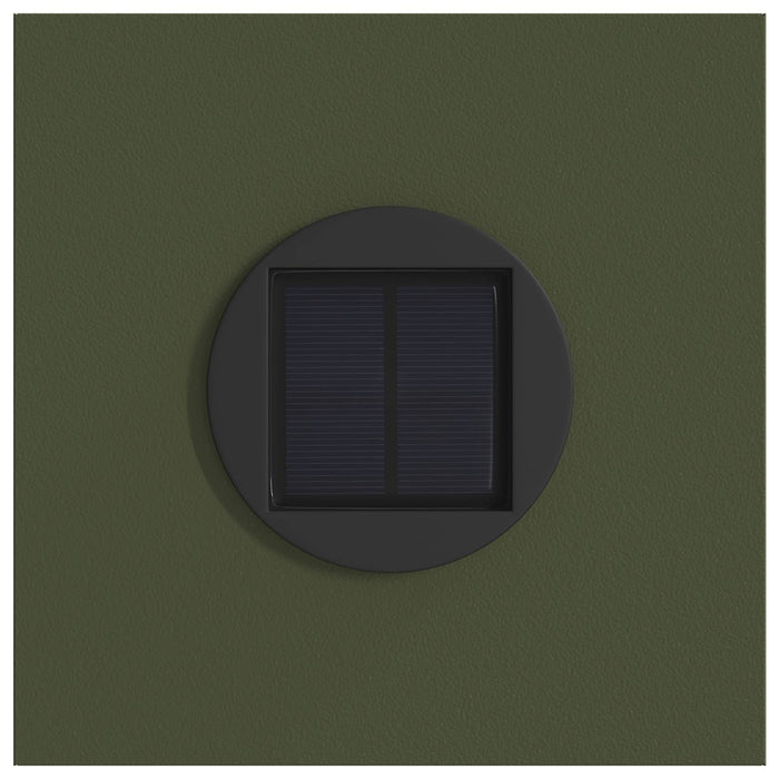 Faro LED solare per sentieri 2 pcs Verde oliva 879768