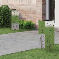 Faro LED solare per sentieri 2 pcs Acciaio inossidabile 879769