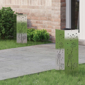 Faro LED solare per sentieri 2 pcs Acciaio inossidabile 879769