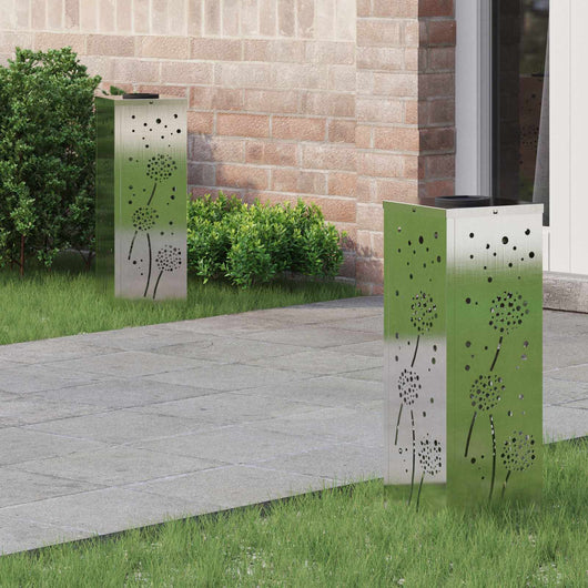 Faro LED solare per sentieri 2 pcs Acciaio inossidabile 879769