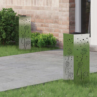 Faro LED solare per sentieri 2 pcs Zincato Zincato 879770