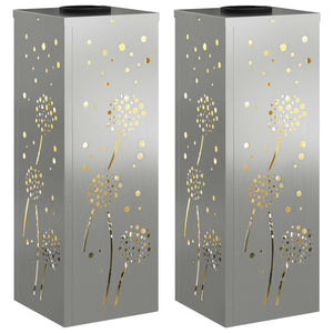 Faro LED solare per sentieri 2 pcs Zincato Zincato 879770