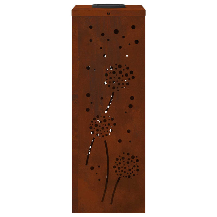 Faro LED solare per sentieri 2 pcs Acciaio Corten 879771