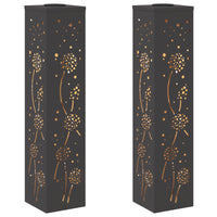 Faro LED solare per sentieri 2 pcs Nero 879772