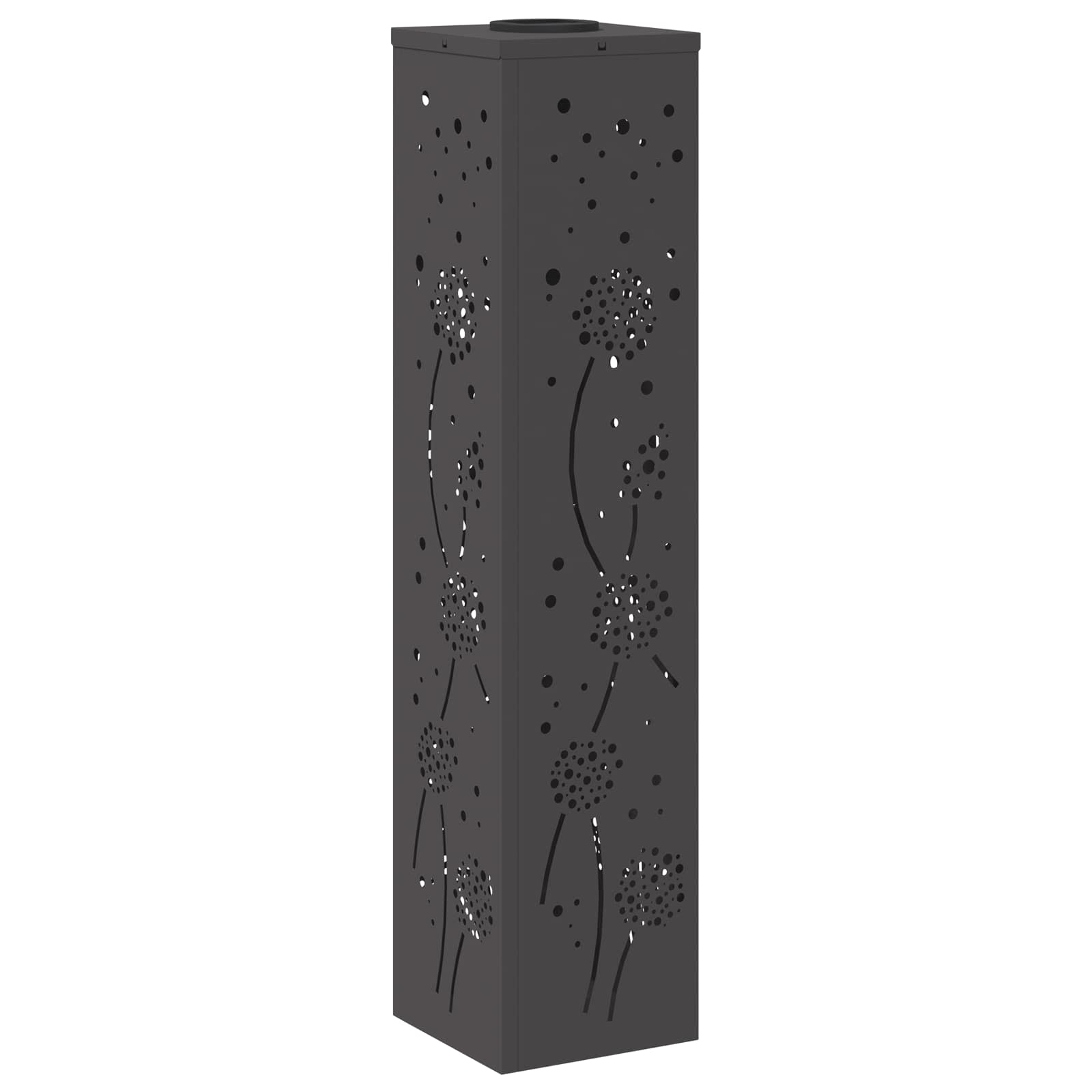 Faro LED solare per sentieri 2 pcs Nero 879772