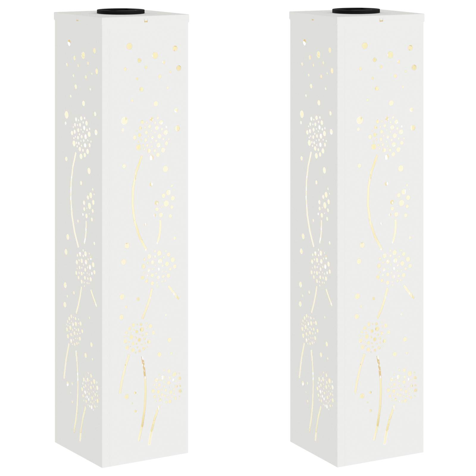 Faro LED solare per sentieri 2 pcs Bianco 879773