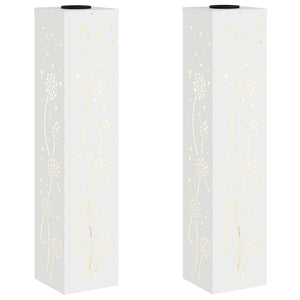 Faro LED solare per sentieri 2 pcs Bianco 879773