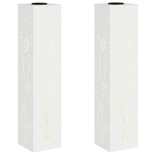 Faro LED solare per sentieri 2 pcs Bianco 879773