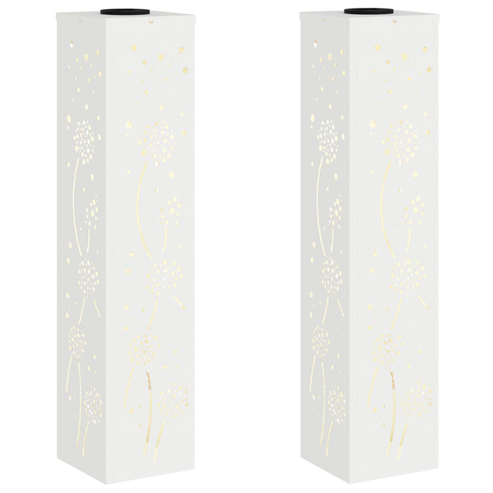 Faro LED solare per sentieri 2 pcs Bianco 879773