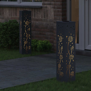 Faro LED solare per sentieri 2 pcs Antracite 879774