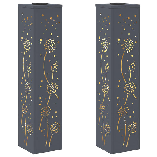 Faro LED solare per sentieri 2 pcs Antracite 879774