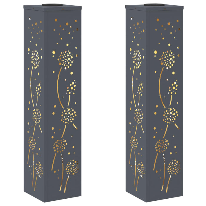 Faro LED solare per sentieri 2 pcs Antracite 879774