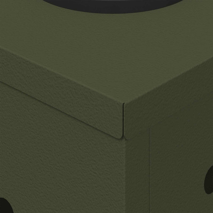 Faro LED solare per sentieri 2 pcs Verde oliva 879775