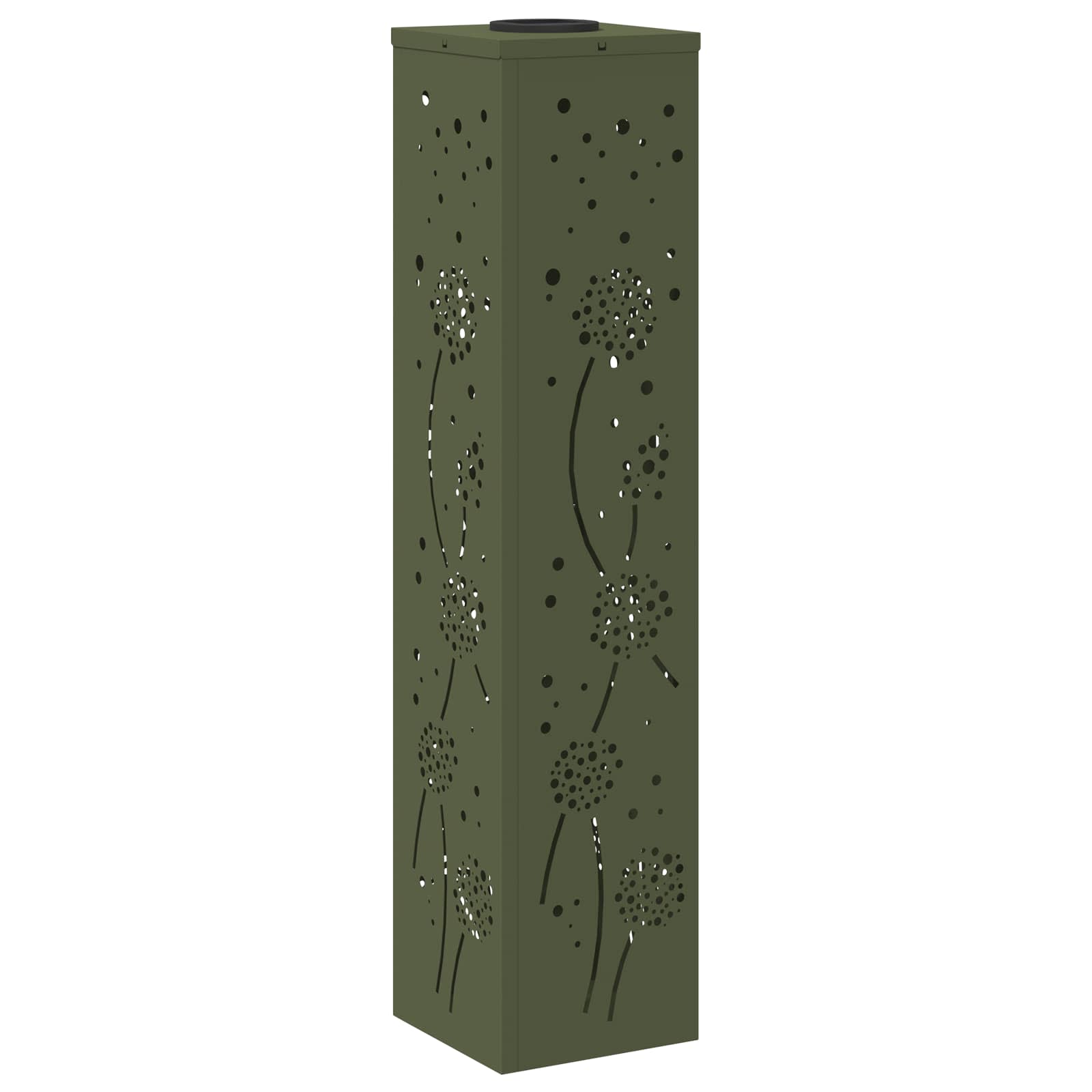 Faro LED solare per sentieri 2 pcs Verde oliva 879775