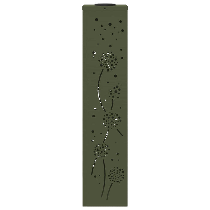 Faro LED solare per sentieri 2 pcs Verde oliva 879775