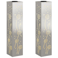 Faro LED solare per sentieri 2 pcs Acciaio inossidabile 879776