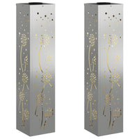 Faro LED solare per sentieri 2 pcs Zincato Zincato 879777