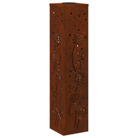 Faro LED solare per sentieri 2 pcs Acciaio Corten 879778