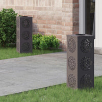 Faro LED solare per sentieri 2 pcs Nero 879779