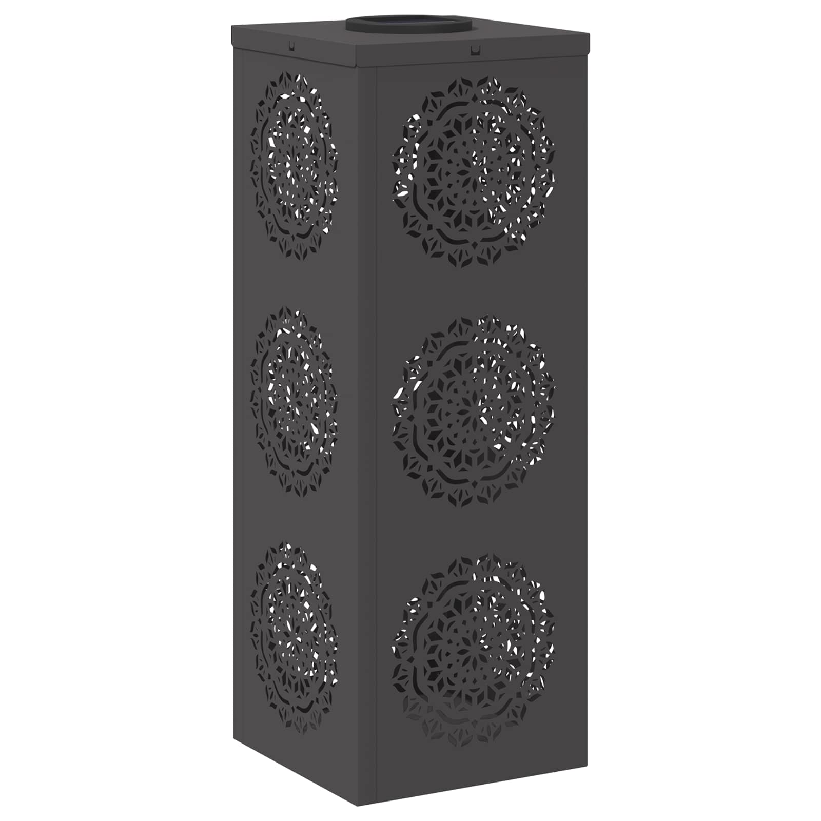 Faro LED solare per sentieri 2 pcs Nero 879779