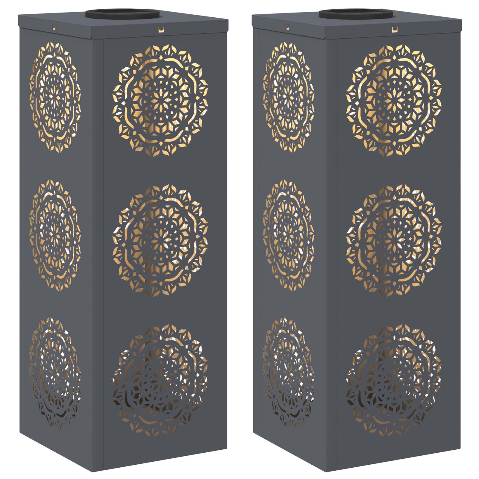 Faro LED solare per sentieri 2 pcs Antracite 879781