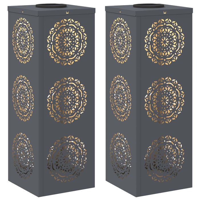 Faro LED solare per sentieri 2 pcs Antracite 879781