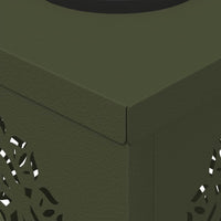 Faro LED solare per sentieri 2 pcs Verde oliva 879782