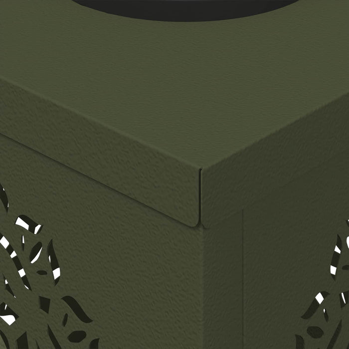 Faro LED solare per sentieri 2 pcs Verde oliva 879782